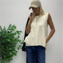 gilet con scollo tondo e spacchi laterali nives